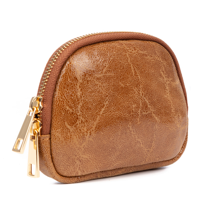 Baratili monedero portatodo mujer. Piel auténtica Cavallino y Dollaro.