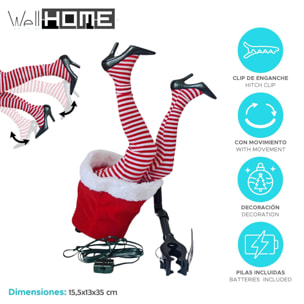 Piernas de elfa decorativas con movimiento 15,5x13x35cm