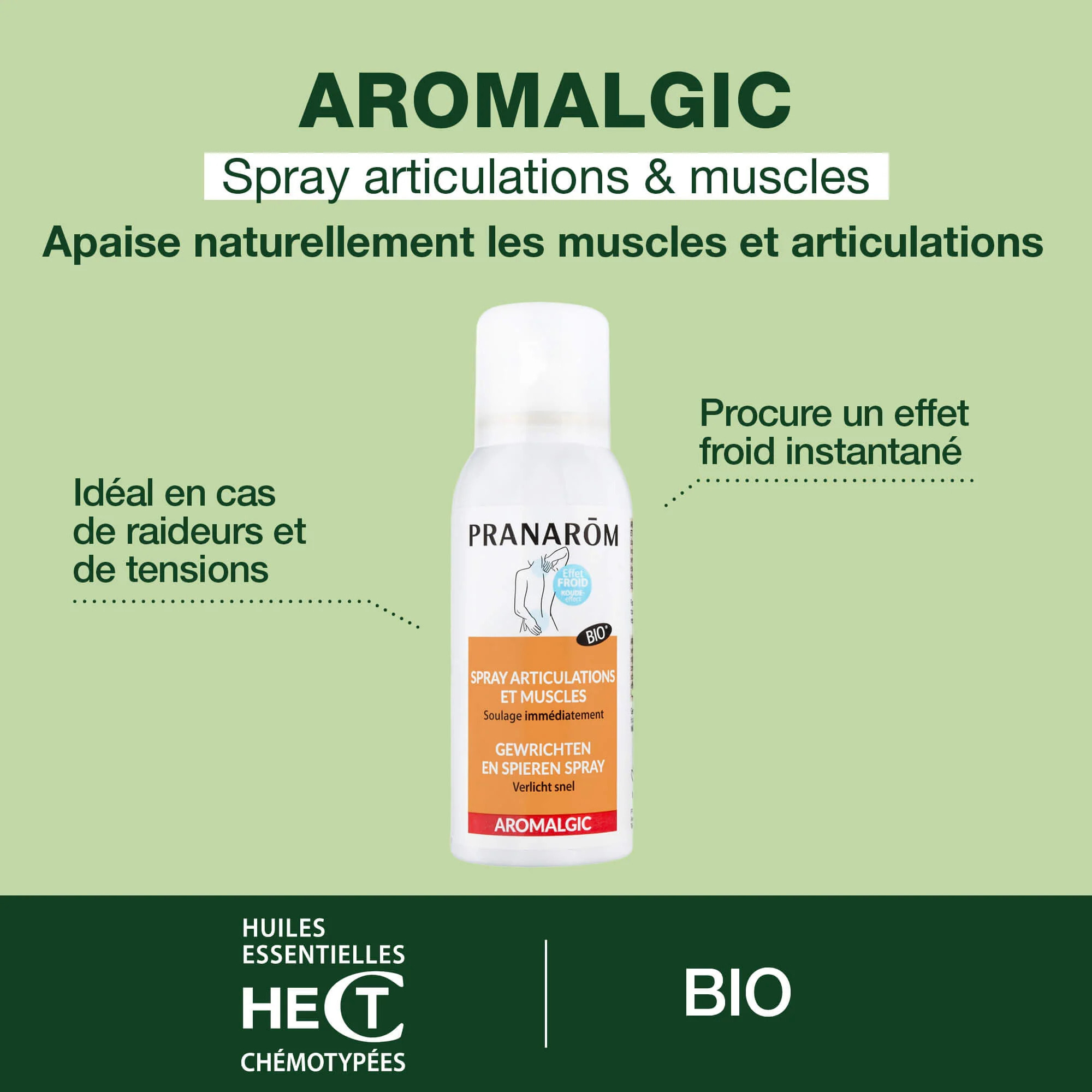 Pranarom - Spray articulations et muscles - Bio - 75 ml