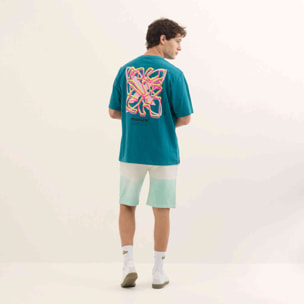Camiseta Estilo Urbano Oversize Algodón Orgánico Azul Ocean STREETWEAR T-SHIRT OCEAN