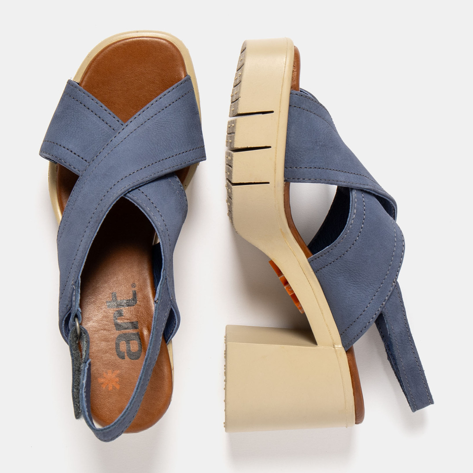 Sandalias con tacón 1990 NOBUCK OCEAN / EIVISSA color Ocean