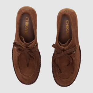 Zapatos de Serraje - Taupe - Tacón: 6 cm