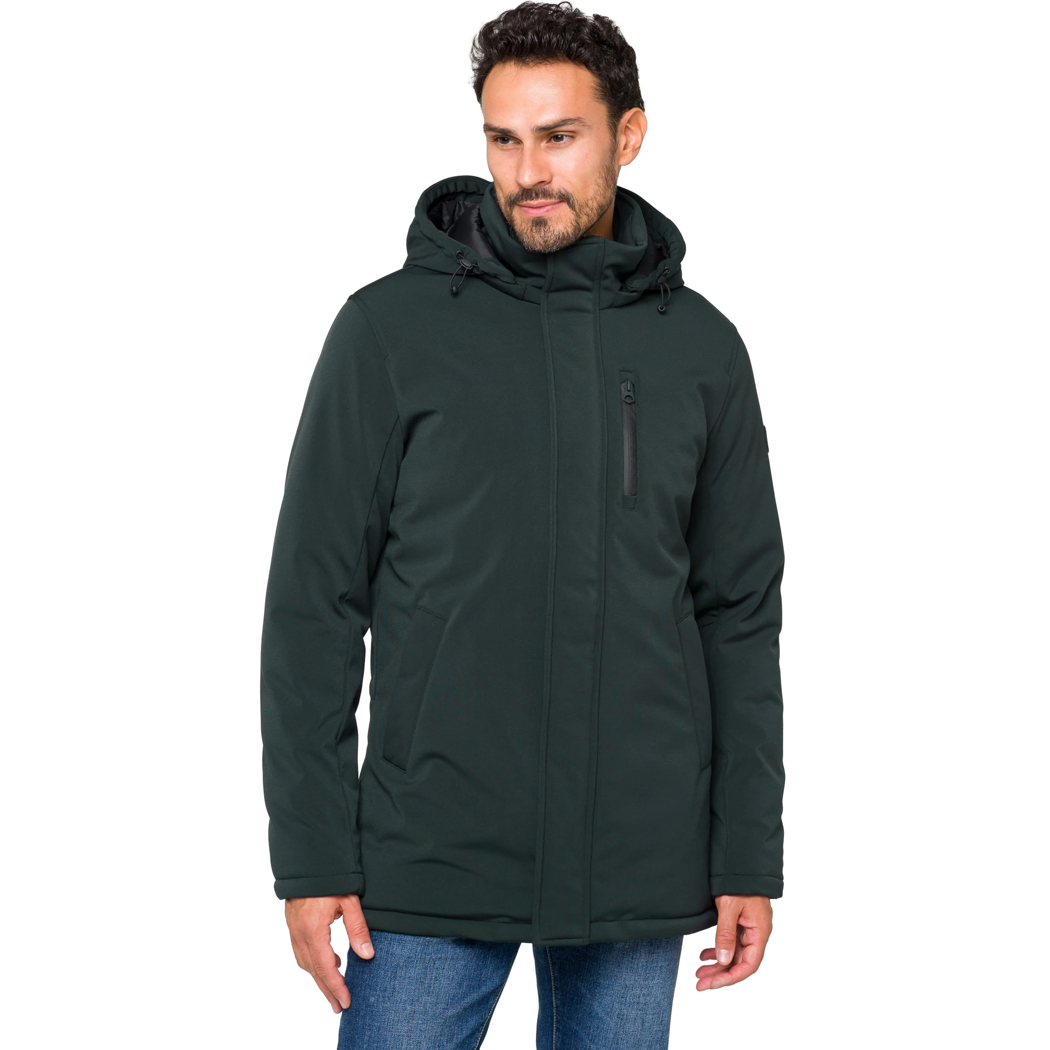 Parka NUSAKAN imbottito impermeabile verde scuro