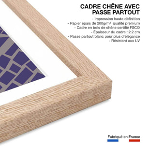 Affiche un Week end à Lisbonne Affiche sous cadre bois