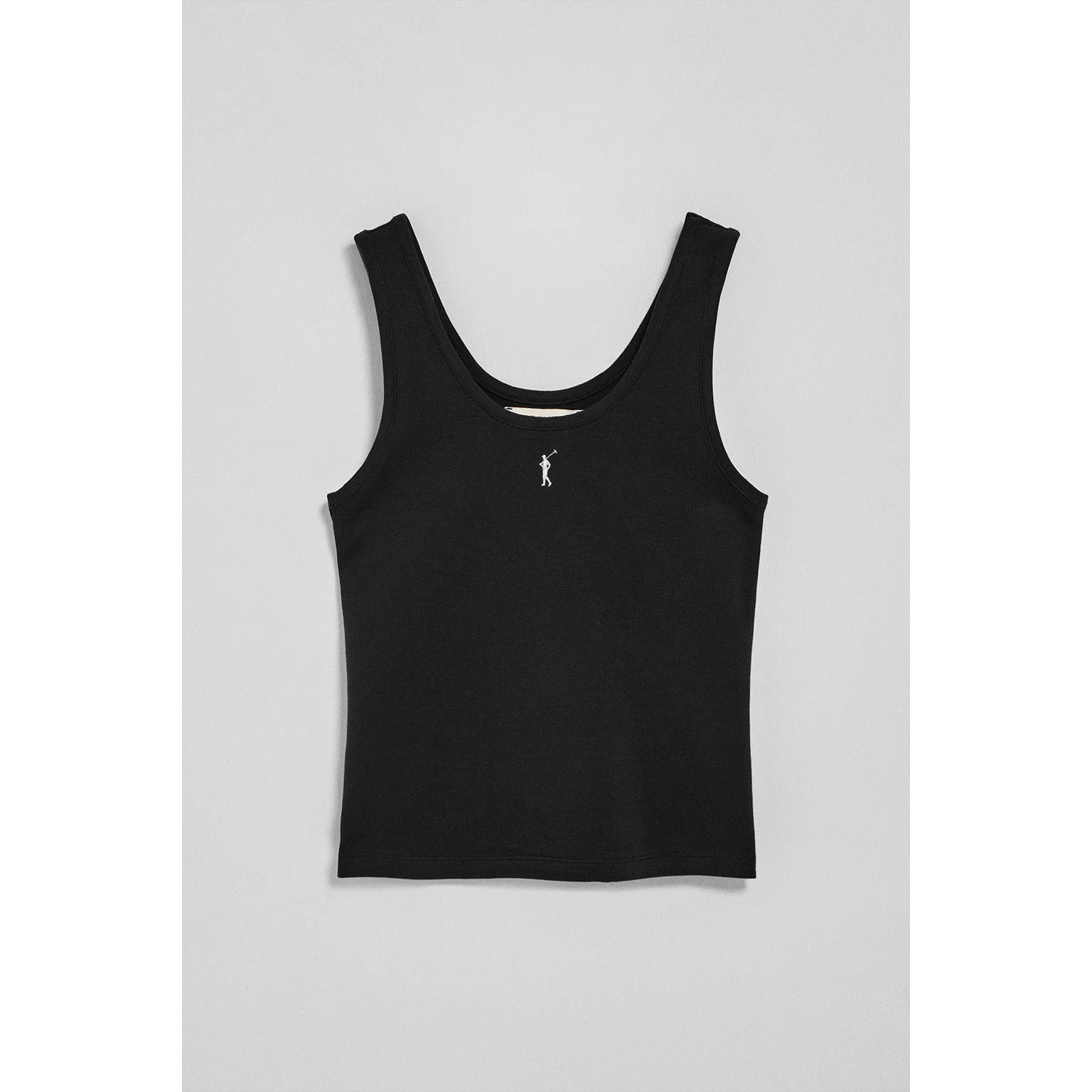 Camiseta negra de tirantes con bordado Rigby Go