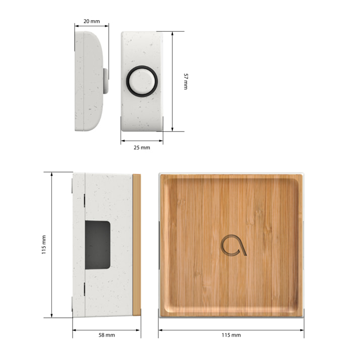 Carillon filaire éco-conçu Bamboo - Avidsen - 102506 -