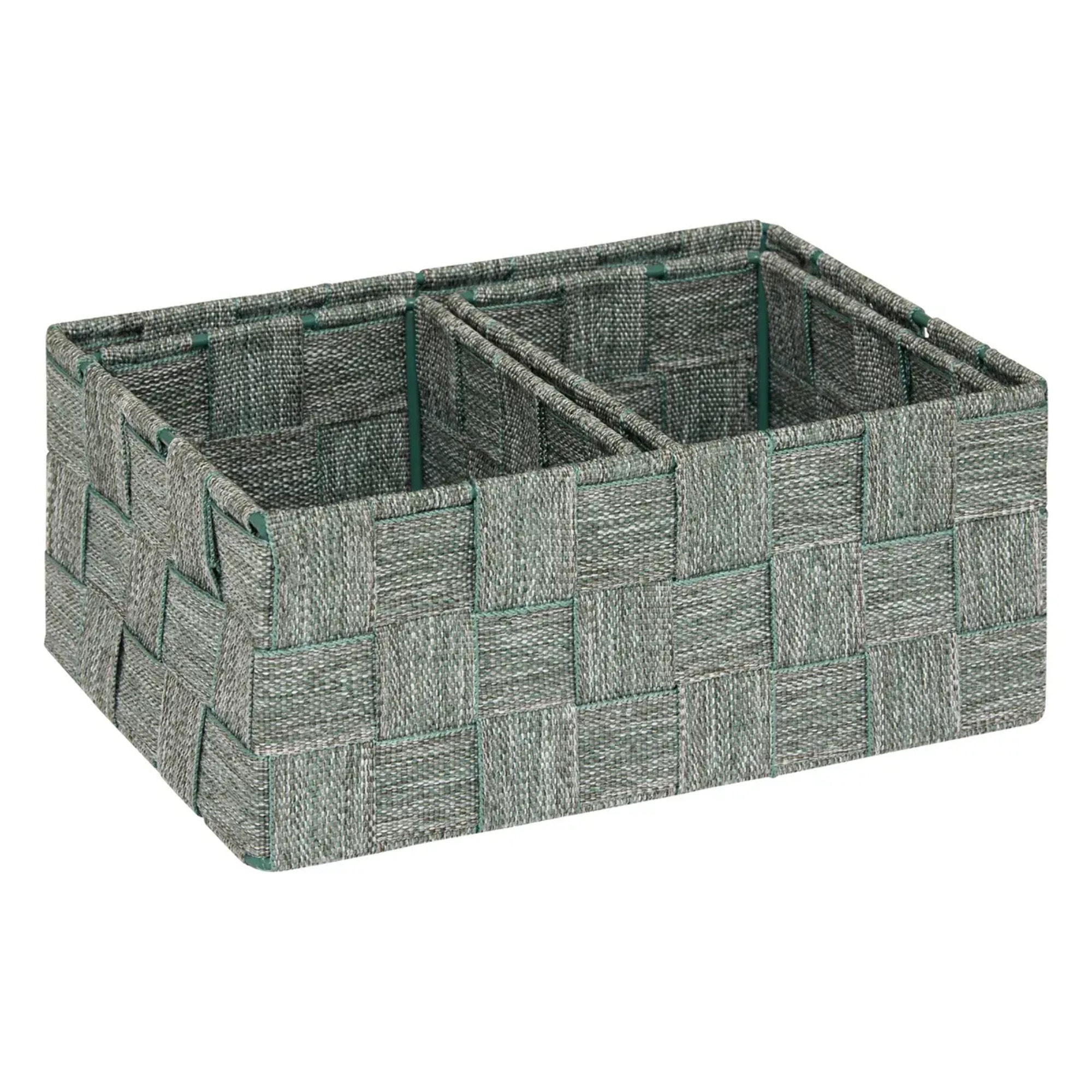 Lot de 3 paniers Lise vert
