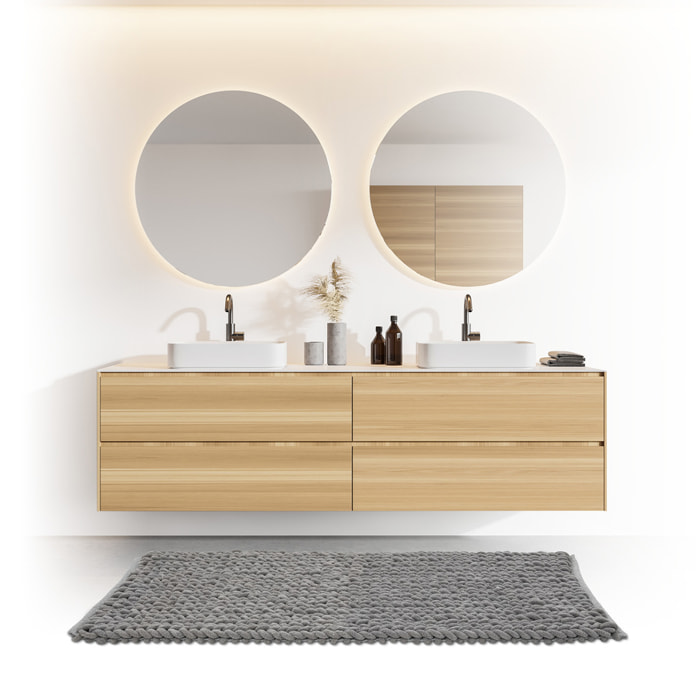 Tapis 120x50cm gris clair