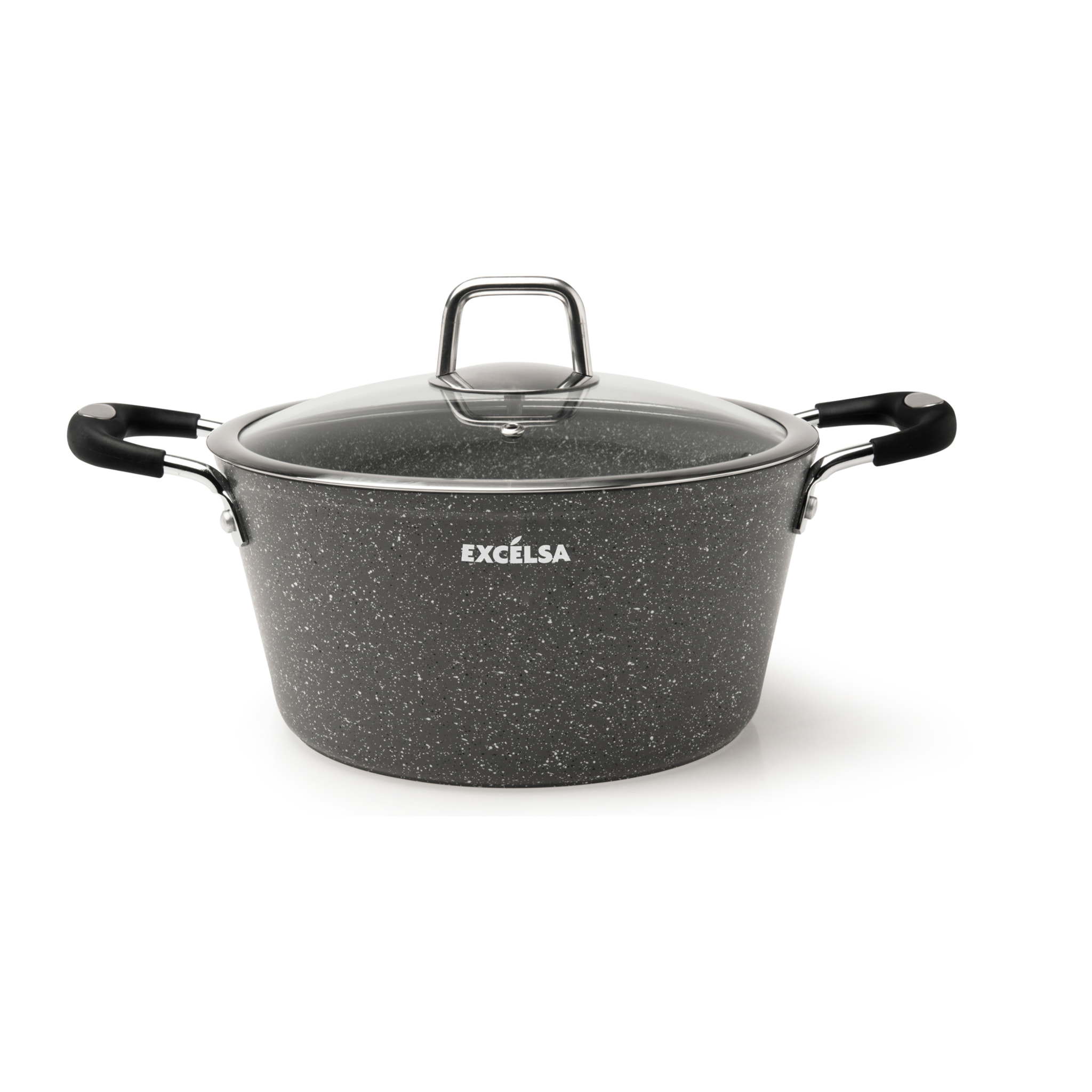 Casseruola 24 cm con Coperchio Excelsa – Forn-Ok, Alluminio Grigio