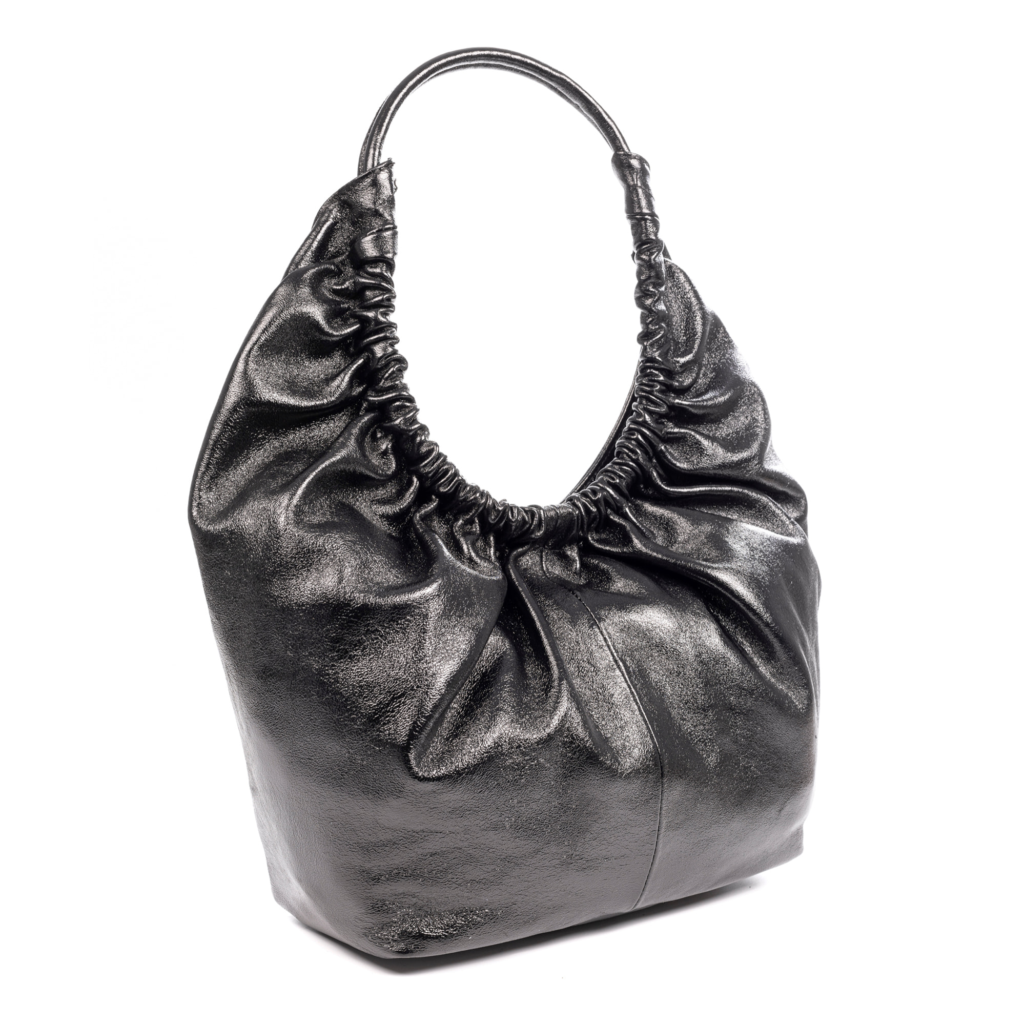 Arzignano bolso de hombro piel auténtica laminada asa grande acolchada