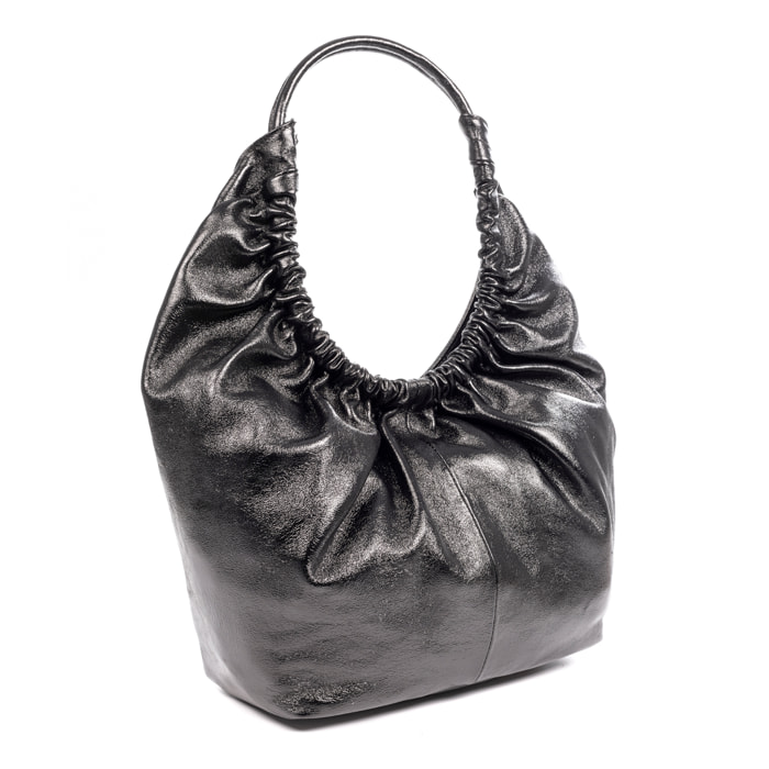 Arzignano bolso de hombro piel auténtica laminada asa grande acolchada