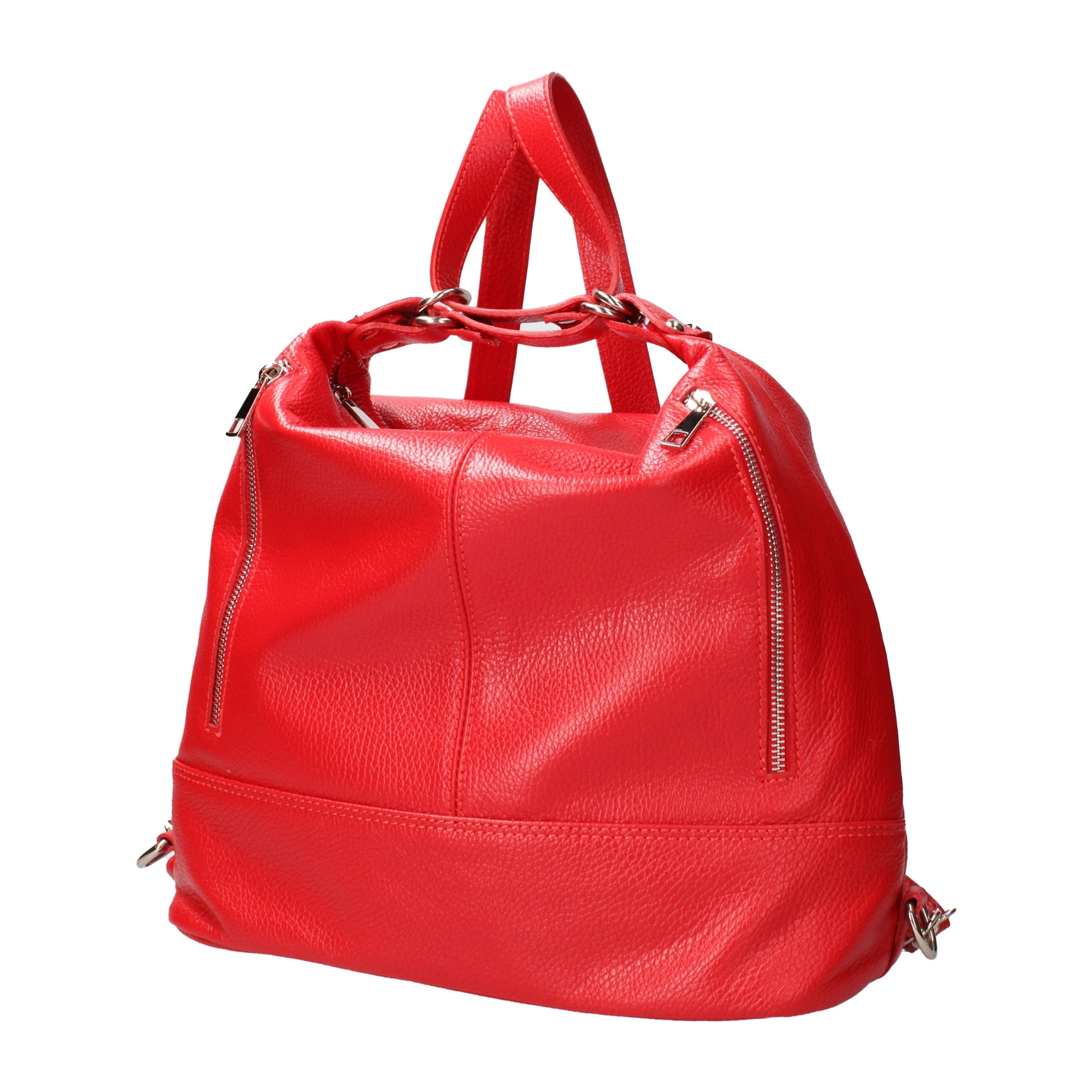 Borsa a spalla convertibile in zaino Anjelica da donna In Vera pelle Made in Italy 33x31x12 cm