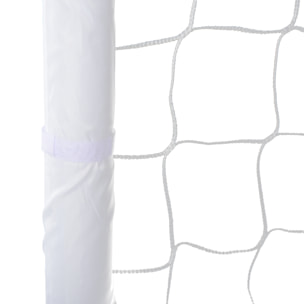 But de football - cage de foot dim. 186L x 62l x 123H cm - châssis métal filet PE - blanc