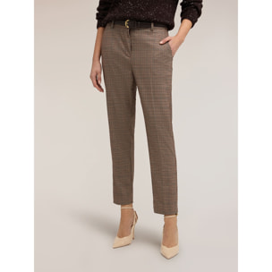 Motivi - Pantaloni regular fantasia check - Beige