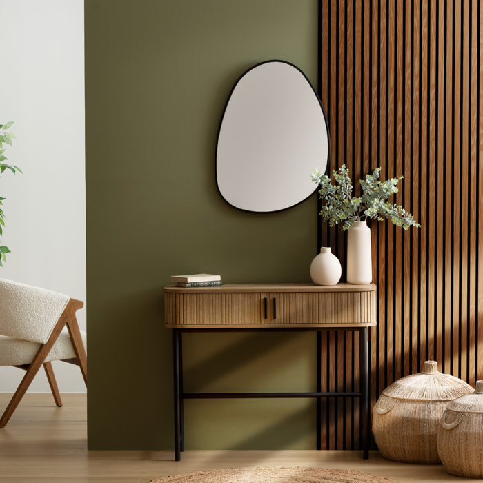 Panneau décoratif mural Colva bois foncé 240x60cm