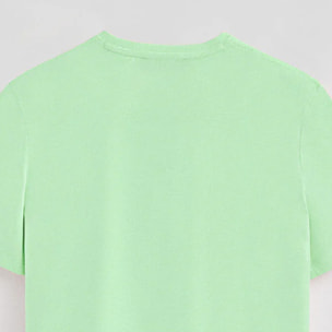 Maglietta menta a maniche corte e scollo a V con ricamo Rigby Best