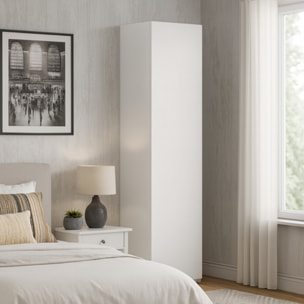 Libreria chiusa LONI 160x40 cm bianca con anta e ripiani interni