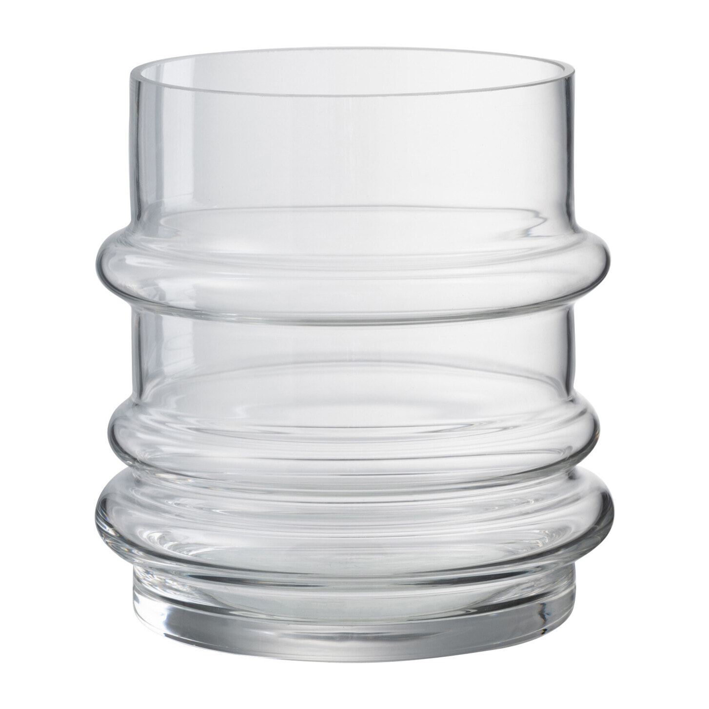 Vase J-Line Band - verre - transparent - petit - 15,00 cm de hauteur.