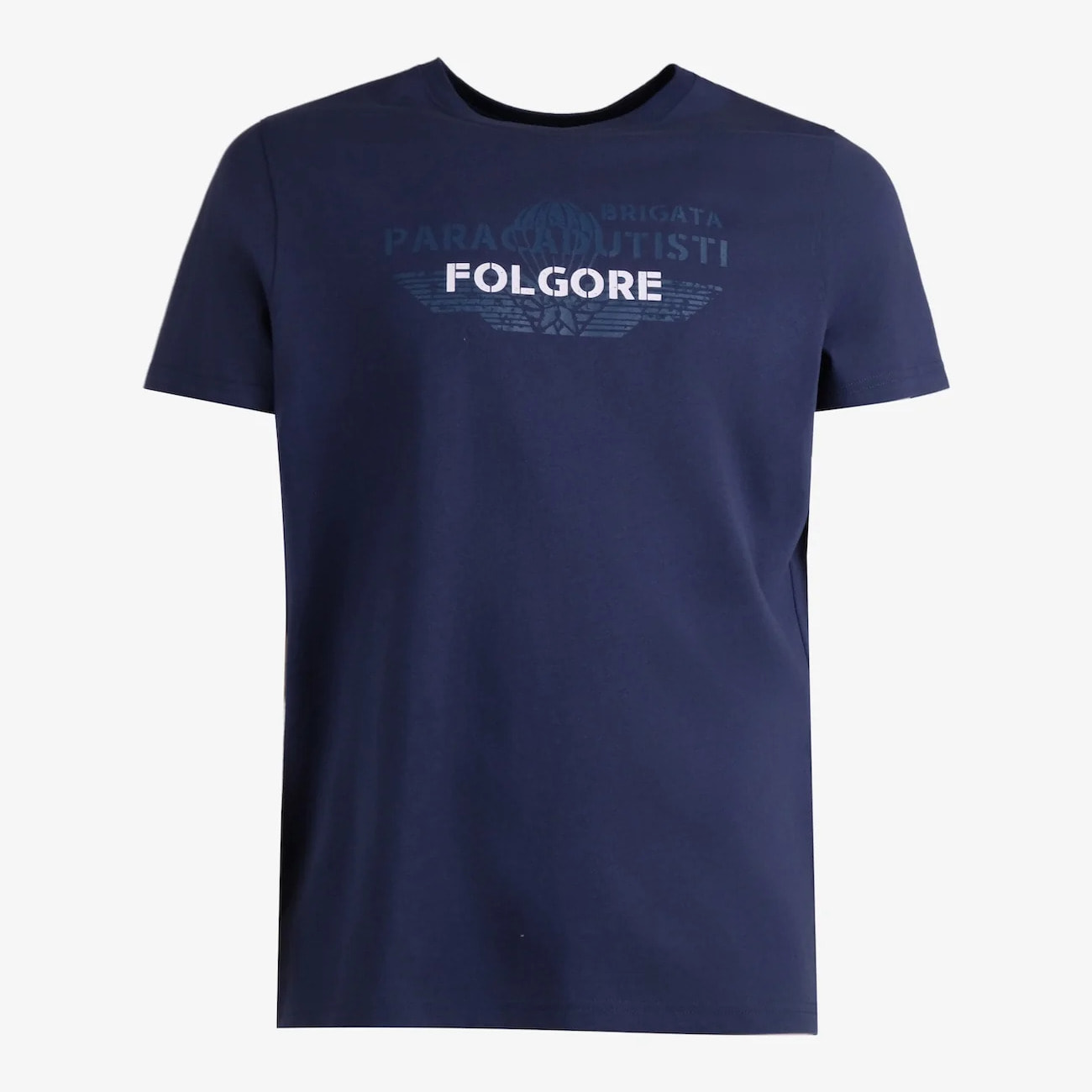 T-shirt Folgore blu in cotone uomo