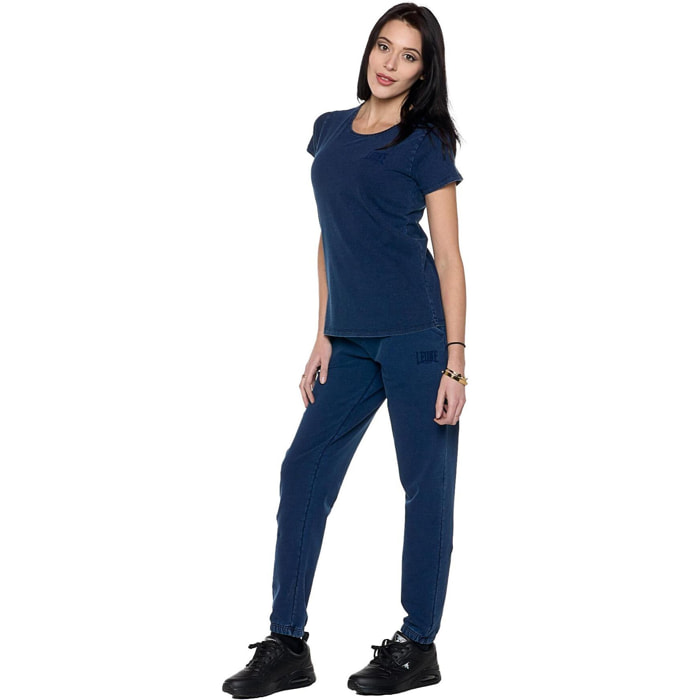 T-shirt da donna a manica corta in denim 'Indaco'