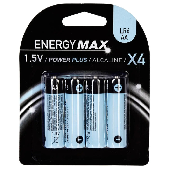 Lot de 4 piles Power Plus LR06 avec