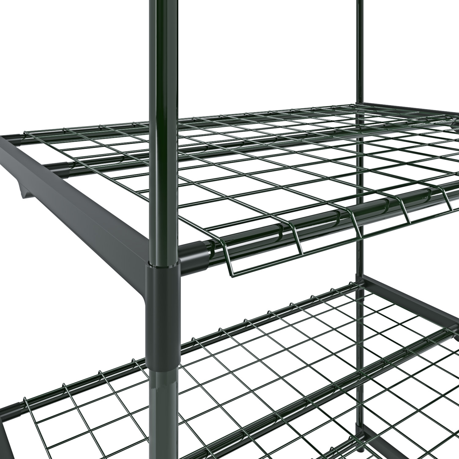 Serra A 3 Ripiani Da Giardino Per Orto Telaio In Acciaio Verniciato Telo In PVC Trasparente Porta Avvolgibile Apertura A Cerniera 69x49x125 Cm