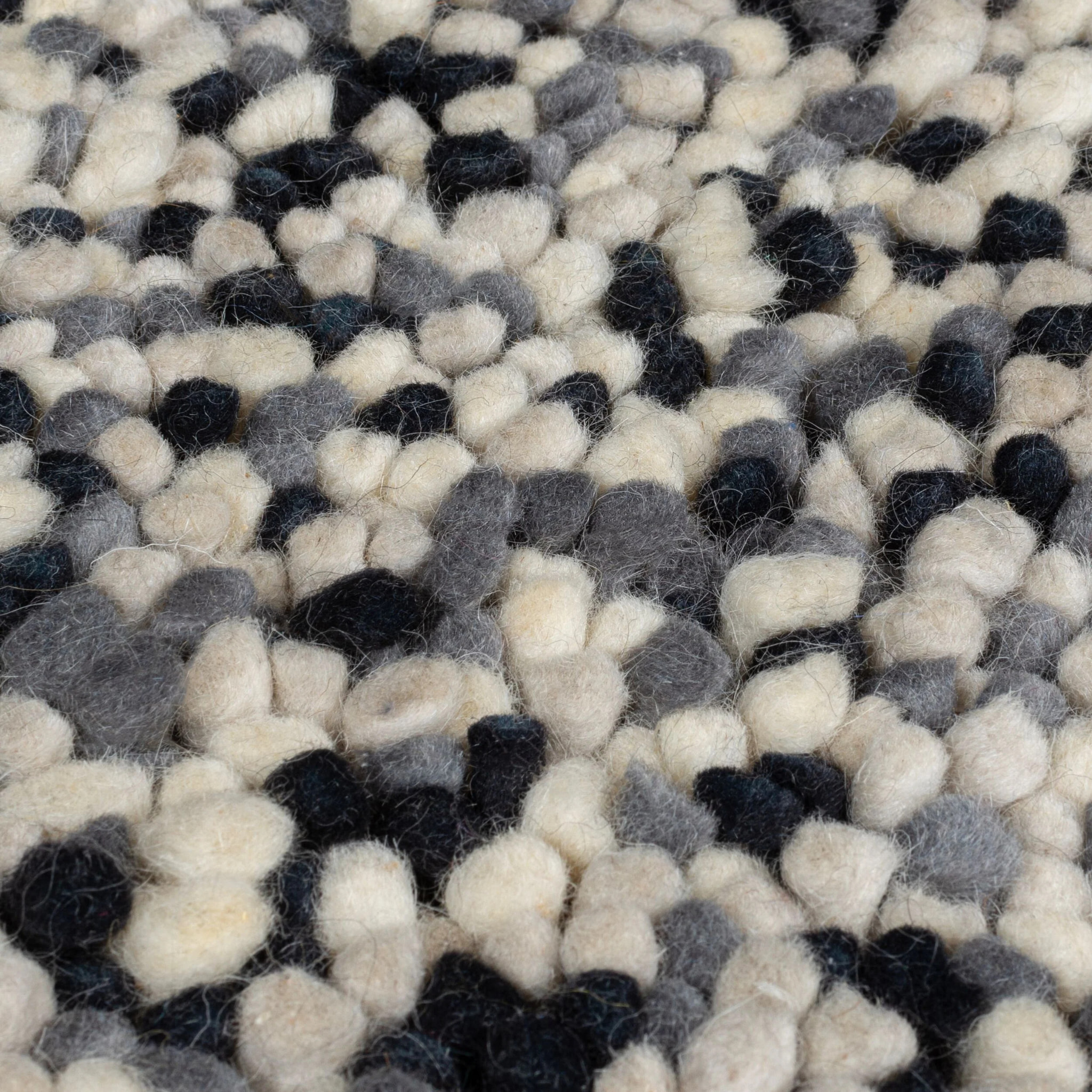 Tapis en laine UDON Noir/Blanc
