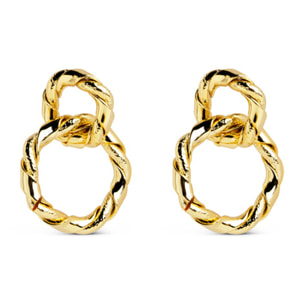 Boucles d'Oreille Sister Twine Acier Plaqué Or