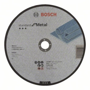 Disque à tronçonner BOSCH à moyeu plat Standard Pour le Métal 230X3 MM - 2608603168