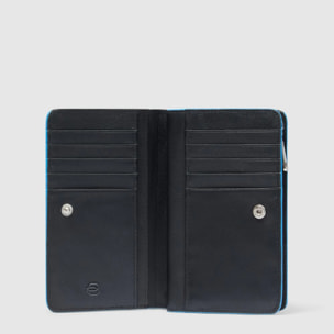 Piquadro Portafogli da in pelle con porta monete, porta carte di credito e protezione RFID