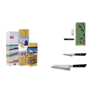 Set di coltelli di base (3 pezzi) - Collezione Bunka Damasco