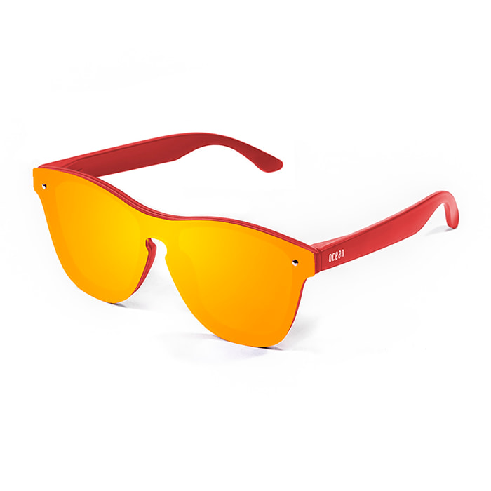 Gafas de sol OCEAN SOCOA - Transparente rojo mate / Plana roja revo