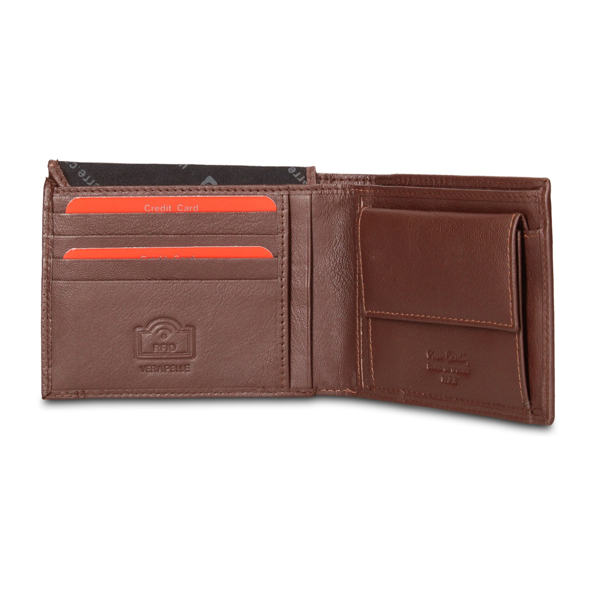 Portafoglio uomo in vera pelle - Modello Torino Pro - Casual - 12.5 x 9.0 x 2.0 cm