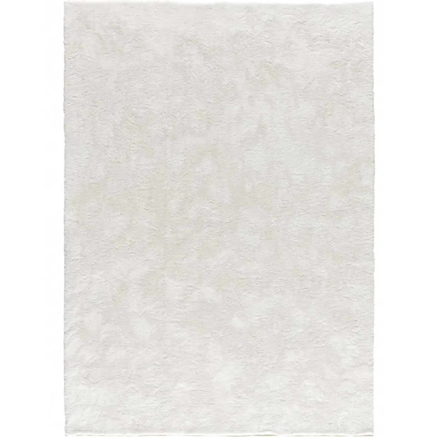 ROMA Alfombra lisa de pelo alto blanco, varias medidas disponibles