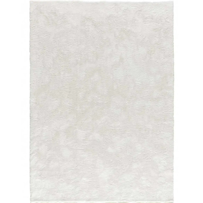 ROMA Alfombra lisa de pelo alto blanco, varias medidas disponibles