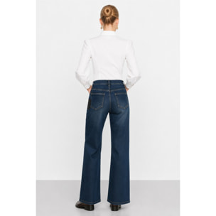 Kocca - Jeans a vita alta e gamba larga con dettaglio a catena Donna