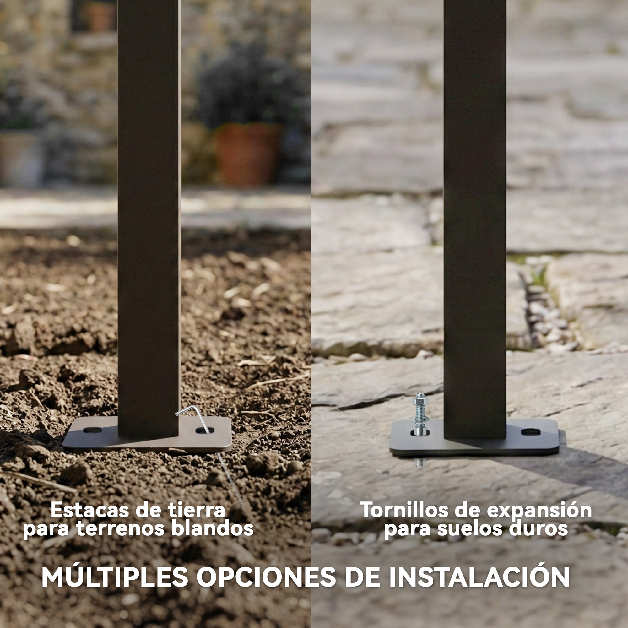 Pérgola de Pared de Jardín 3x3 m, Cenador de Jardín con Techo Retráctil, Protección UPF30+, Orificios de Drenaje y Estructura Metálica, Pabellón para Patio, Terraza, Exterior, Blanco Crema