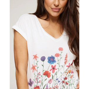 Camiseta Manga Corta Estampado - Floyote