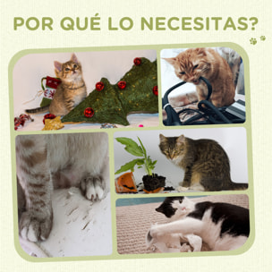 Poste Rascador para Gatos 79 cm Rascador para Gatos Arañador para Gatos con Bola Colgante Cascabel y Poste de Yute 59,5x39x79 cm Beige y Crema