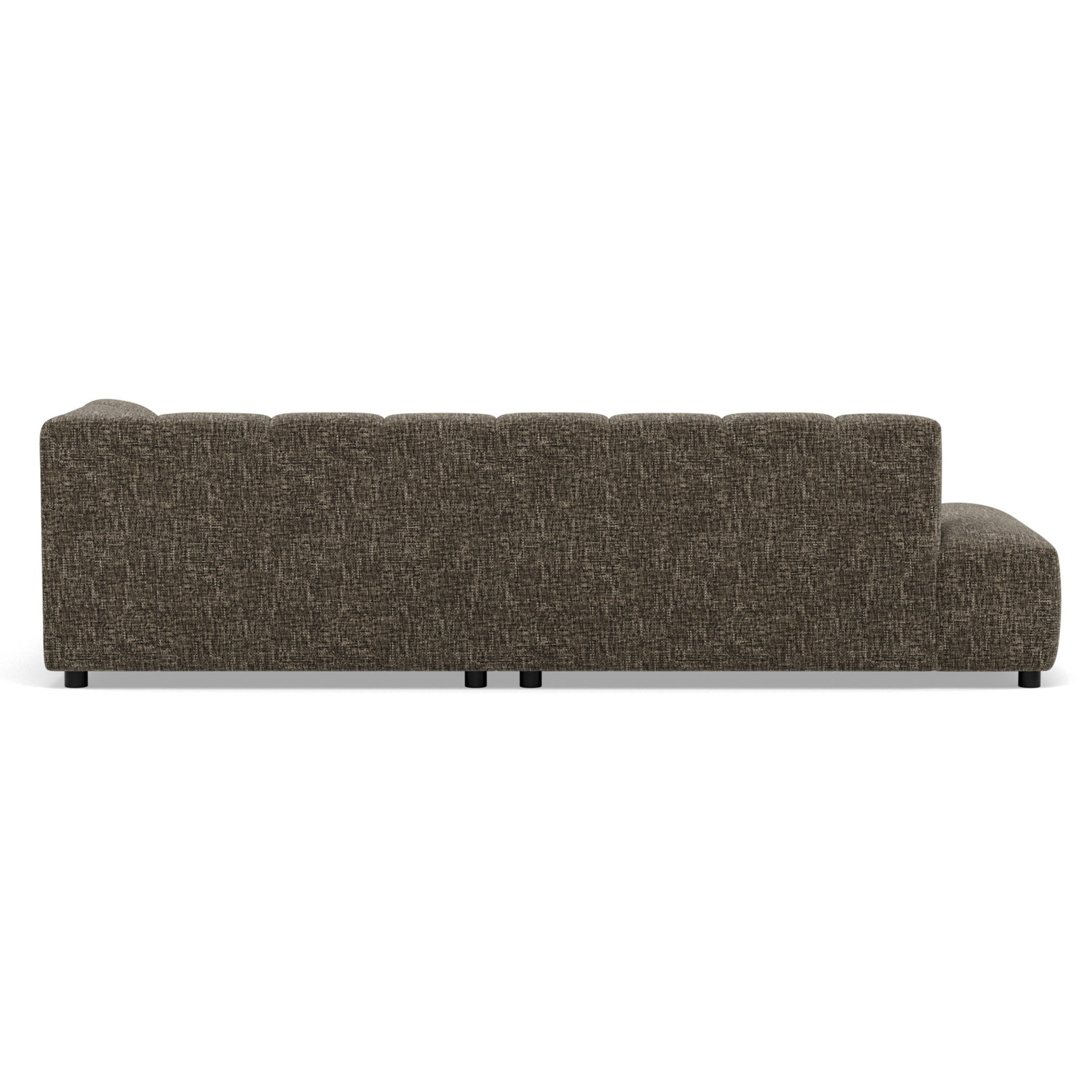 Curtis - canapé d'angle droit 4 places sans accoudoir en tissu texturé - Vert Olive