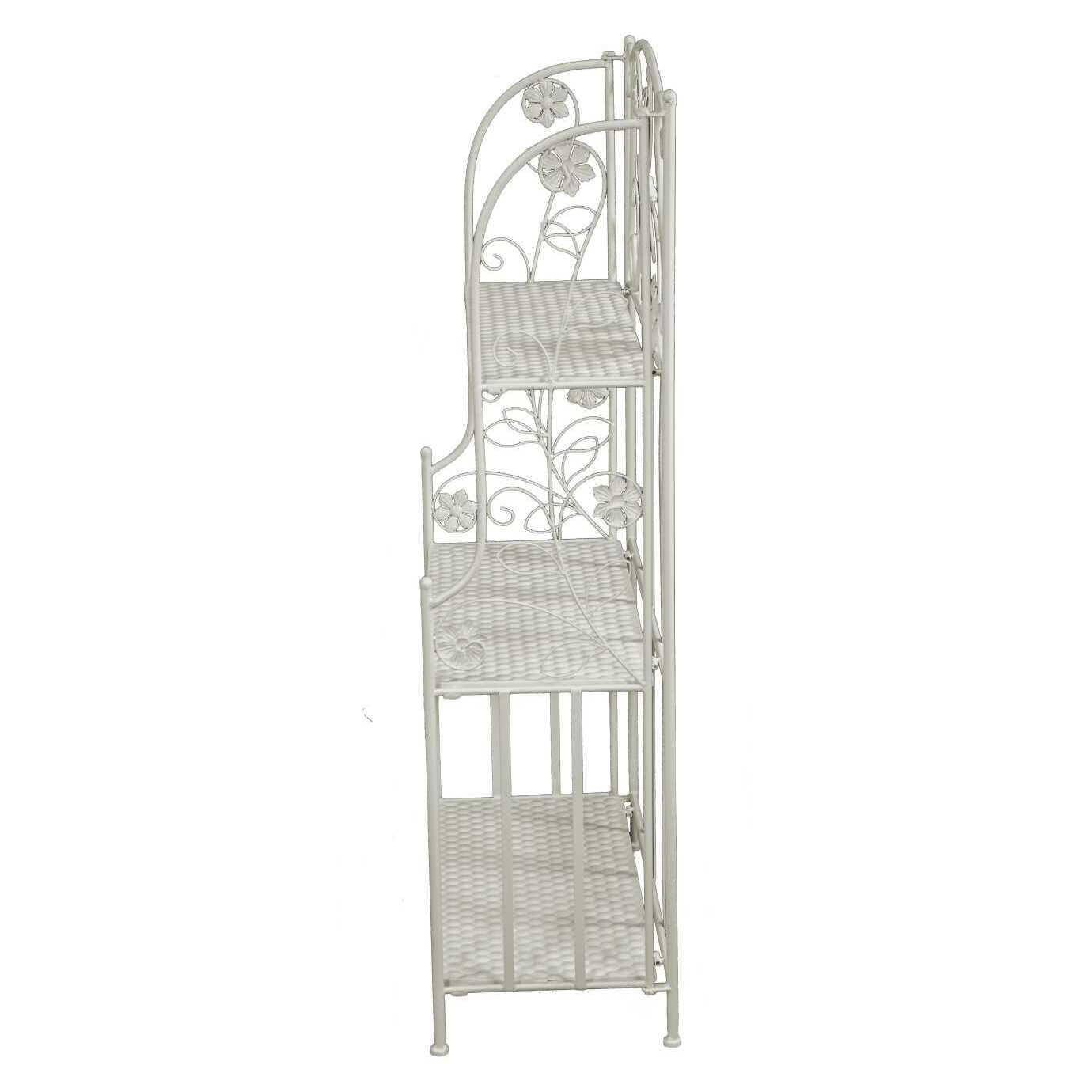 Scaffale Milena Vacchetti in metallo 3 piani bianco cm59x29h118