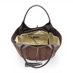 Borsa a spalla Cheval Firenze Zara S/S Testa di Moro (Rafia Scura)