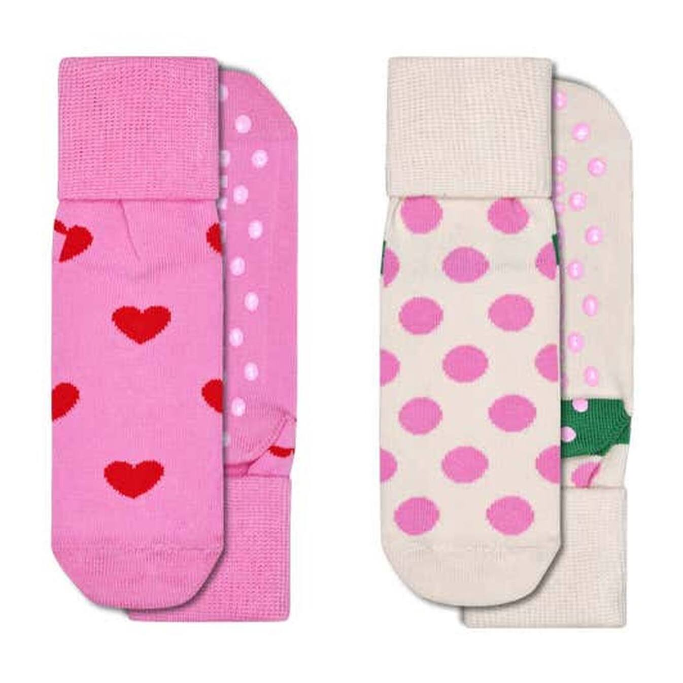 Calcetines kids antideslizantes 2 pack heart & big dot