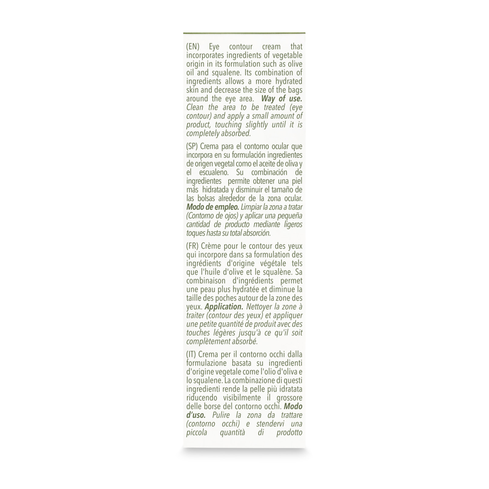 Contorno Occhi Olive Postquam 15 Ml