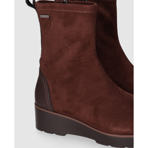Botines de Tejido - Marron - Tacón: 5 cm