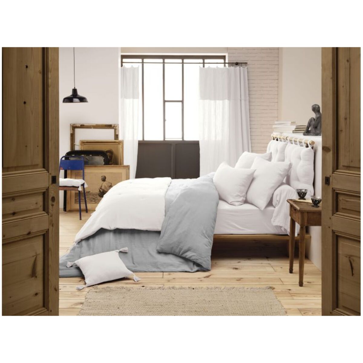 Édredon couvre-lit en gaze de coton 150x150cm - GAIA
