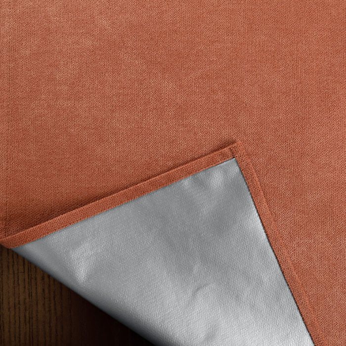 Rideau thermique occultant à œillets et réflecteur de chaleur - Terracotta