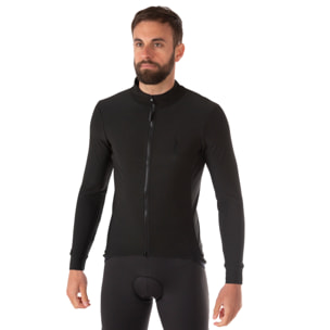 Chaqueta ciclista hombre manga larga negro