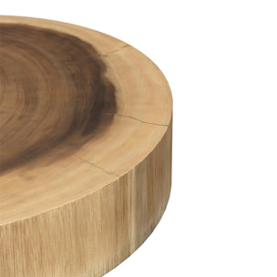 Table d'appoint Janah en bois naturel D35 cm