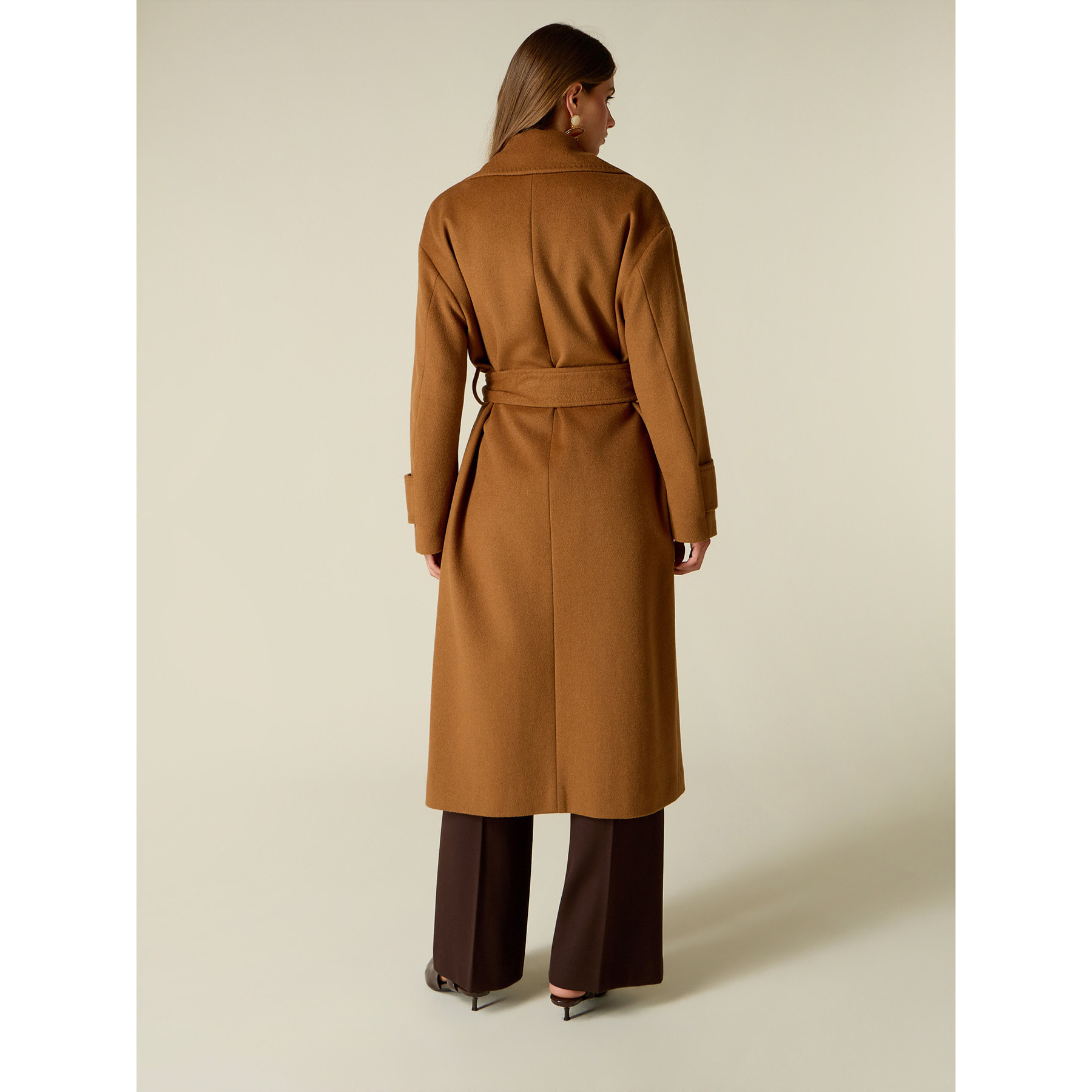Oltre - Cappotto doppiopetto misto lana - Marrone
